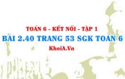 Bài 2.40 trang 53 SGK Toán 6 tập 1 Kết nối tri thức